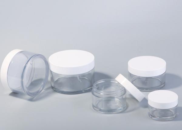 4 Ounce Frosting Plastic Cosmetic Jar Seal White Face Cream Containers Thick Wall
