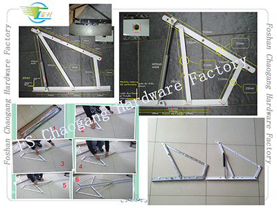 Hydraulic Bed Frame Gas Lift Metal Bed Frame Parts Customized Length