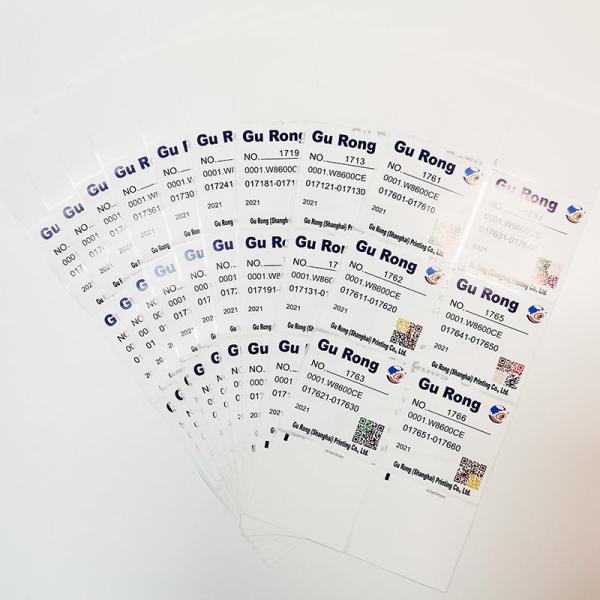 BOPP Films Variable Data Label Printing Oval Rectangular Qr Code Label