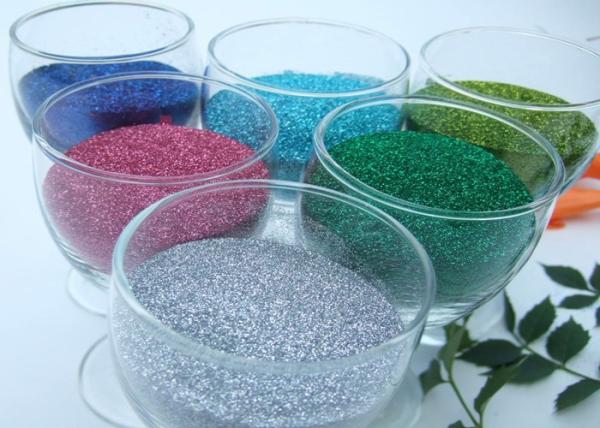 PET Chrismas Decoration Screen Printing Glitter Powder / Cosmetic Chunky Glitter Powder