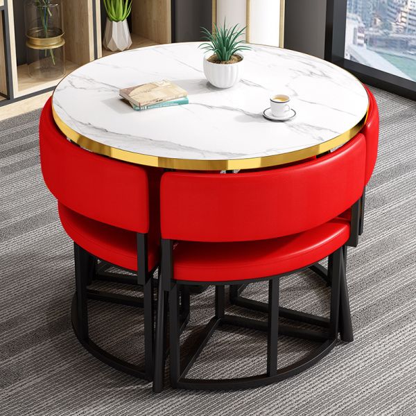 New Arrival Modern Round Dining Table Set Space-Saving South American Style Chair for Home Bedroom Living Room or Restaurant