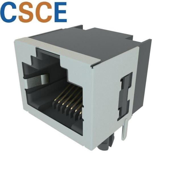 Half Shielded RJ45 Modular Jack 8P8C Right Angle Blue / Yellow / Black Color