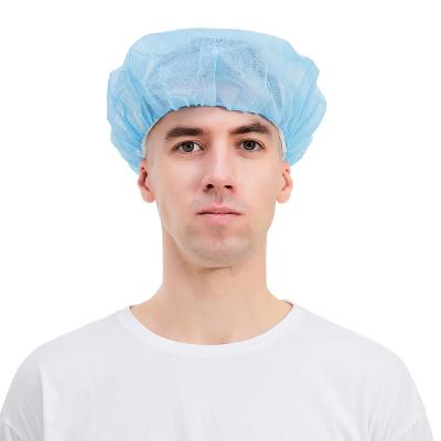 Tampão não tecido descartável Bouffant 18 do hospital 10gsm