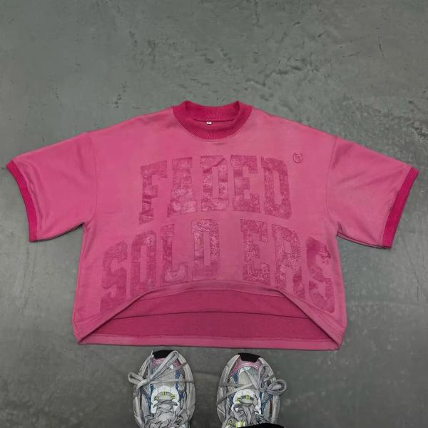 T-Shirt Vintage Ringer T-Shirt Triste T-Shirt T-Shirt à l'aide d'acide personnalisé T-Shirt Terry épais Pima coton boxy T-Shirt rétro Vêtements de rue T-Shirt homme