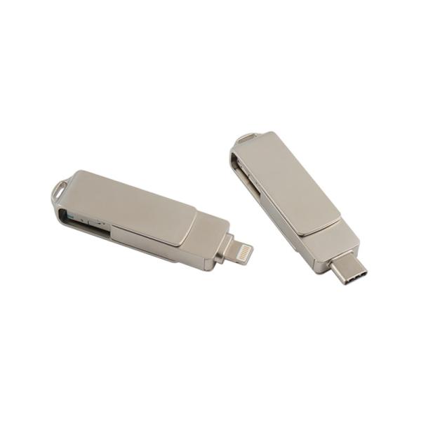 3 In One USB Flash Drive With Iphone Type C USB And Adriod Fast Speed