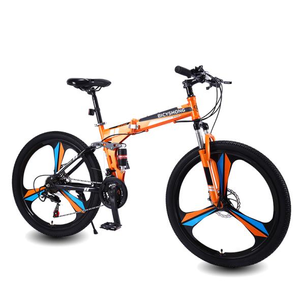 Steel Frame 26inch Folding Bike 21/24/27/30 Speed Disc Brake Foldable Cycle For Adult 29