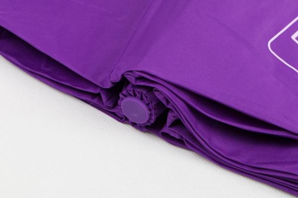 Silk Screen Print Auto Open Close Umbrella Purple Rubber Coating Plastic Handle