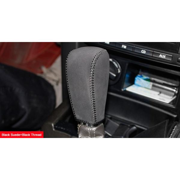 Black Suede Gear Shift Knob Cover for Toyota Prado 2010 2012 2013 2014 Land Cruiser Prado