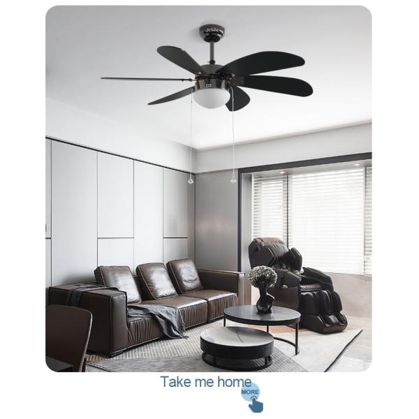 ceiling fan Мотор AC лезвий MDF потолочного вентилятора 6 переключателя цепи тяги ресторана