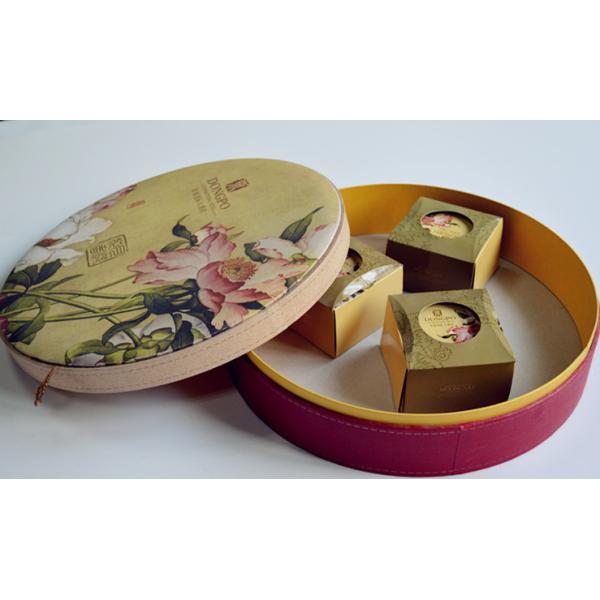 fancy quanlity round gift tea box