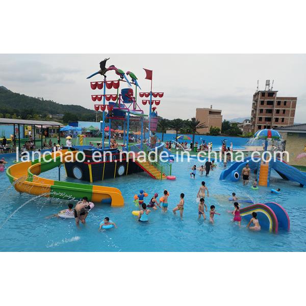 Fiberglass Kids Water Amusement Park Equipment Playground With Slides