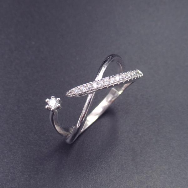 Simple Main Like Diamond Stone Wedding Rings Quadrilateral Shape