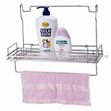 chrome plated bathroom wire rack