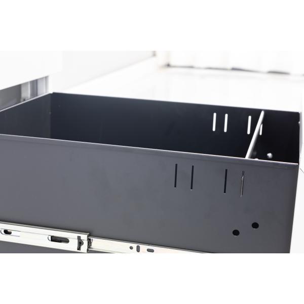 Mobiliario de oficinas movible de acero ahuecado cuello de cisne del gabinete de fichero del cajón de la manija