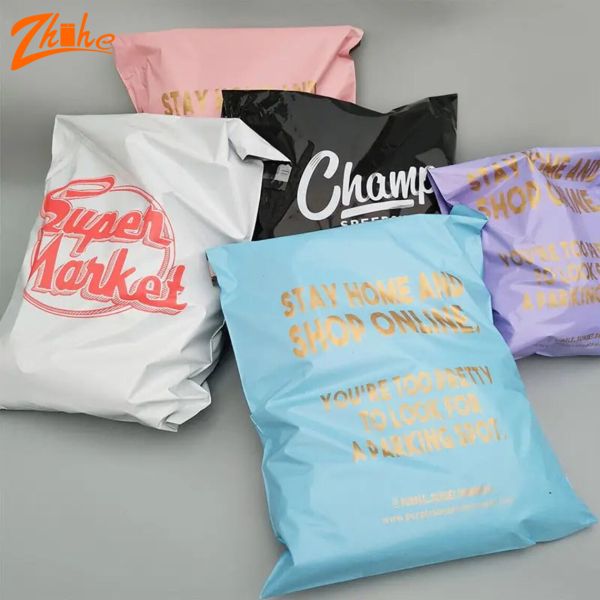 Custom Design Gravure Printing 10 Colors Max Zhihe Eco Friendly Biodegradable Poly Mailer Bag for Shipping Shoes Clothing
