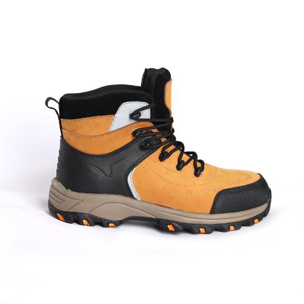 Fleece Lining Winter Warm Work Boots Nubuck Cow Leather Anti Slip Steel Toe Steel Plate Waterproof