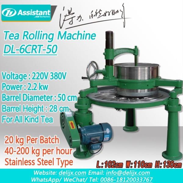 Twisted Tea Green Tea Manufacturing Machine DL-6CRT-50 for Maximum 20kg/h Capacity