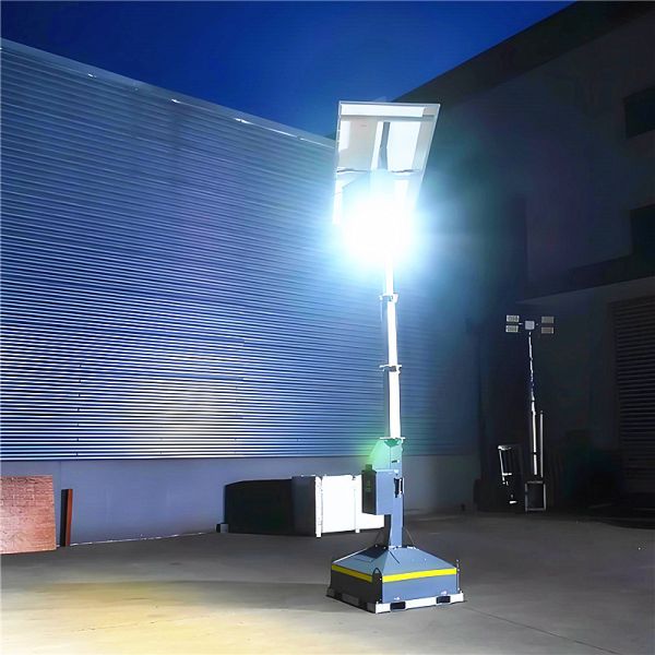 Simple Solar Light Tower Quick Deployment  Mast Height 3.5M Quick Deployment Telescopic Solar LED Light Tower