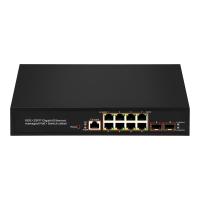 8 ports Gigabit Gestion du commutateur PoE SFP Fibre optique 120W Budget AC Entrée puce Realtek