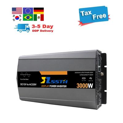 Invertisseur d'alimentation à ondes sinusoïdes pures hors réseau Dc 12V 24V à Ac 220V 230V 3000W personnalisé