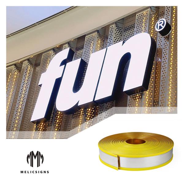 Environmental Protection Mirror Gold 65mm 80mm Channel Letter Trim Cap