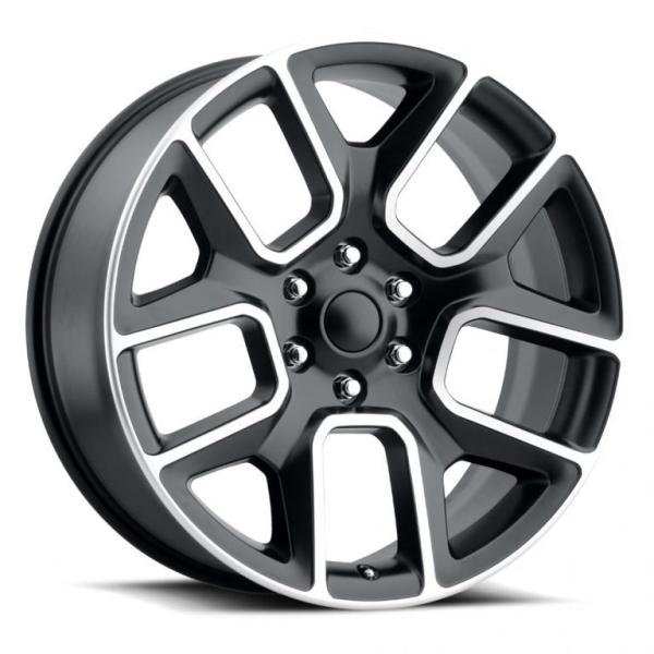 Grey Dodge RAM 1500 Chevrolet Replica Wheels 22 Inch 5 Lug 2684 5x5.5