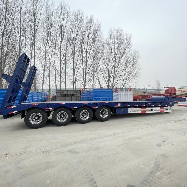 3 4 Axles Lowbed Semi Trailers Truck lowboy Trailer semi for Heavy Duty Transportation