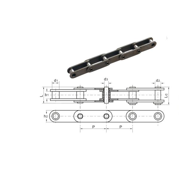 Hollow Pin Transmission Drive Chains 40HP 50HP 60HP 80HP Stainless Steel Roller Chain