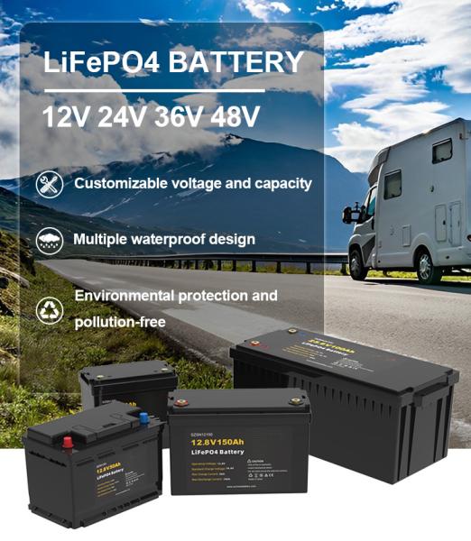 Rechargeable Lead Acid Replacement Battery LiFePO4 Battery For RV EV Golf Cart