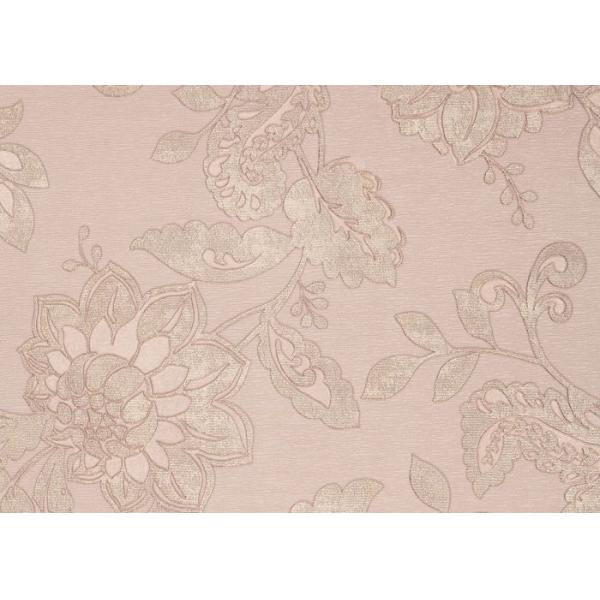 PVC Classical Italy Deep Embossed Country Floral Wallpaper For Living Room , QZ0380