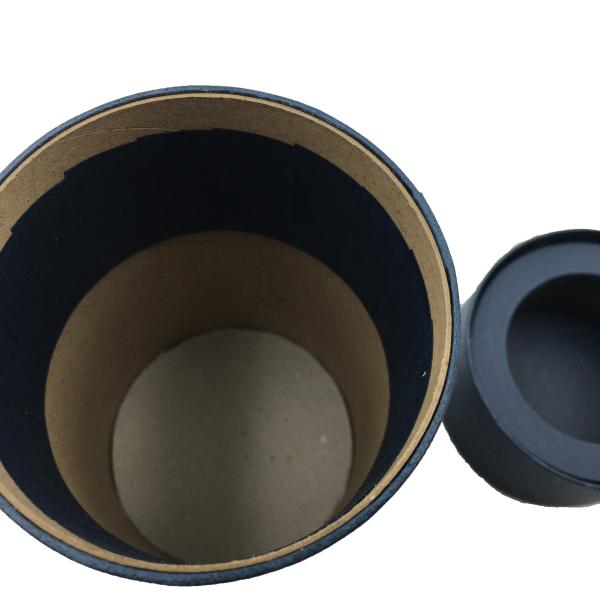 Pantone Rigid Gift Boxes Paper PT03 Navy corrugated cardboard tube Boxes Tea Storage Packaging