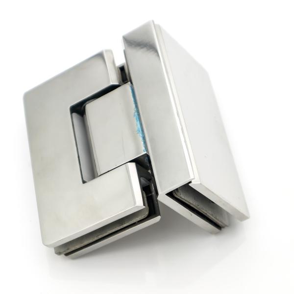 Hotel Bathroom Hinge 90 Degree Curved Surface Shower Door Hinge in Stainless Steel
