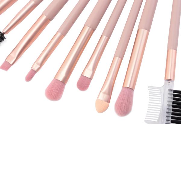 Cheveux synthétiques de brosse de lecture de maquillage de base d'OEM LOGO Premium 12PCS