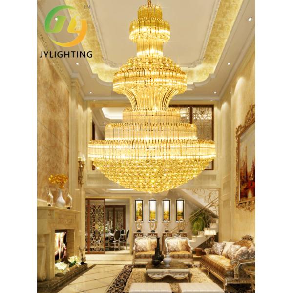 JYLIGHTING Lustrero de piso dúplex, lustrero de cristal de estilo europeo para el salón, gran salón de la villa, proyecto de lustrero para el piso entreplante
