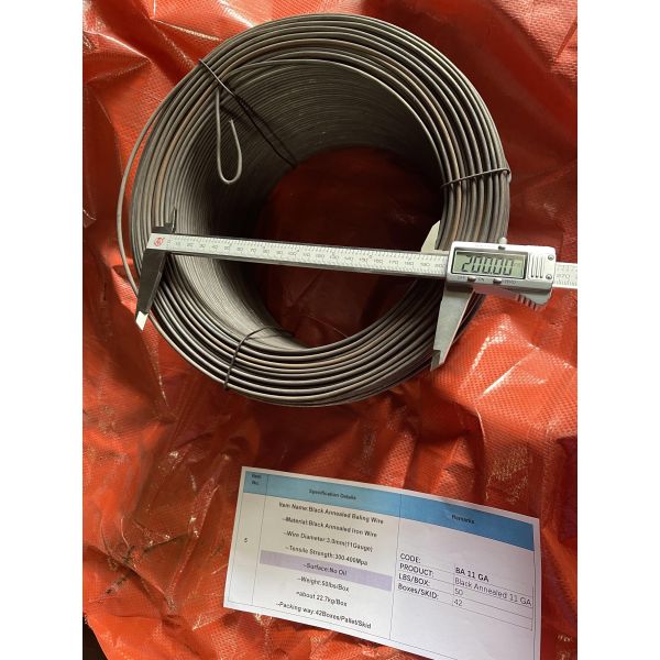 20cm Diameter 3.0mm Wire diameter Black Annealed Baling Wire for baling work