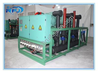 High Temperature Air Cooled Condensing Unit For Blast Freezer , Three Screw Compressor Rack