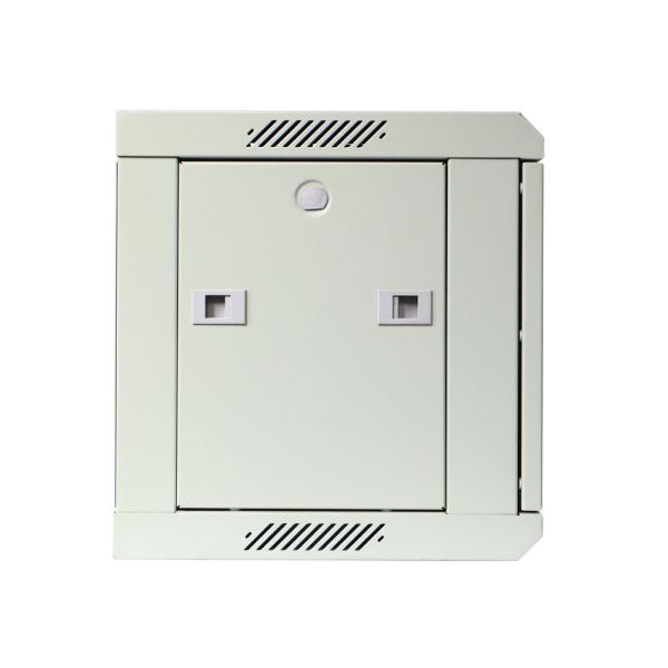 19 Inch Wall Mount Server Rack Cabinet With Glass Door For Network Equipment RAL7035
