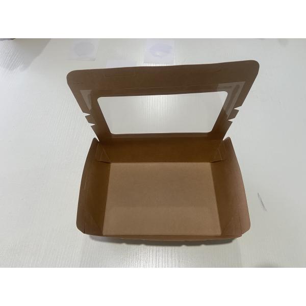 Wholesale Kraft Paper Food Box Salad Fruit Takeaway Box Lunch Packaging Box With Clear Window
