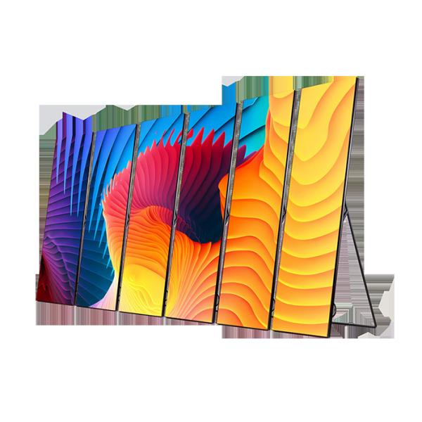 P2.5 Indoor Moveable LED Wheel Poster LED Menu Advertising Screen With Bracket For Shop