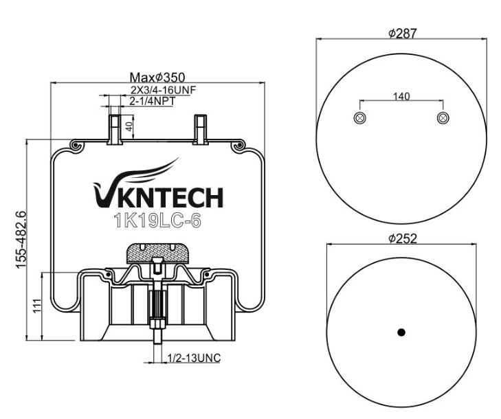 Firestone W01-M58-8091 CONTITECH 99-12 p 477 VKNTECH 1K8091 ВЕСНЫ ВОЗДУХА ТРЕЙЛЕРА GOODYEAR 1R14-171