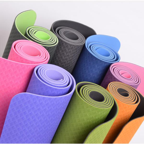 183cm TPE Yoga Workout Mats Suede Printed Eco Friendly 10mm Gym Mat Pilates