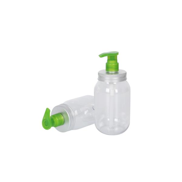 350 ml/450 ml/650 ml Bouteille en PET+couvercle en aluminium+PP pompe lotion pompe bouteille d'emballage pour soins de la peau/soins de santé UKH05