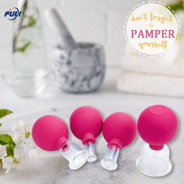 4pcs Rubber Suction Bulb Syringe Facial Mask Face Beauty Bulb Wrinkle Remover Face Lifting Boady Massage