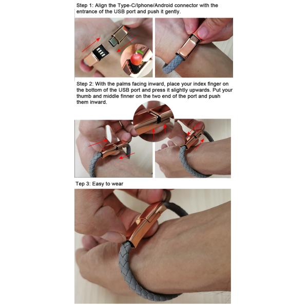 Usb Charging Cable 5Volt 2.4A Bracelet