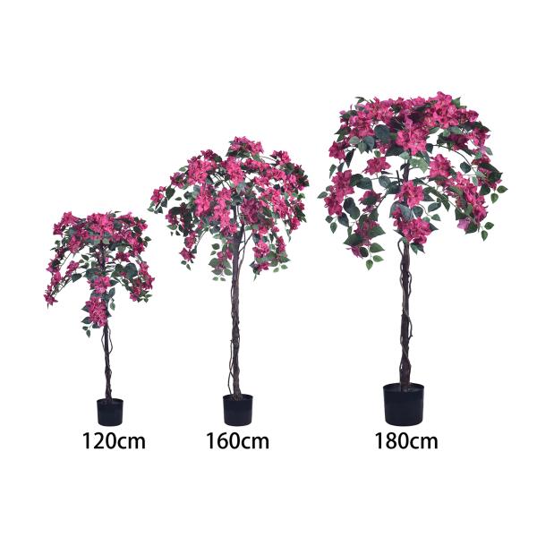 Haihong New Products Artificial Bougainvillea Flower Tree 4ft 6ft Fake Potted Bougainvillea Artificial for Home Hotel Decor