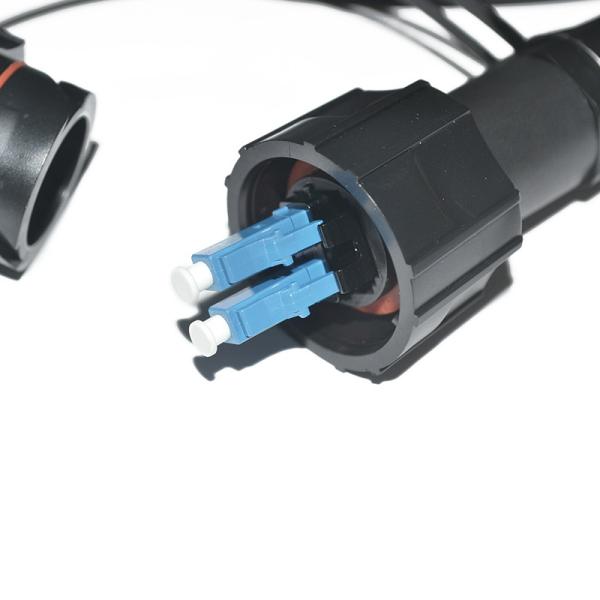 Outdoor IP67 Fiber Optic Cable Patch Cord ODVA LC Duplex 2M Waterproof SM / MM