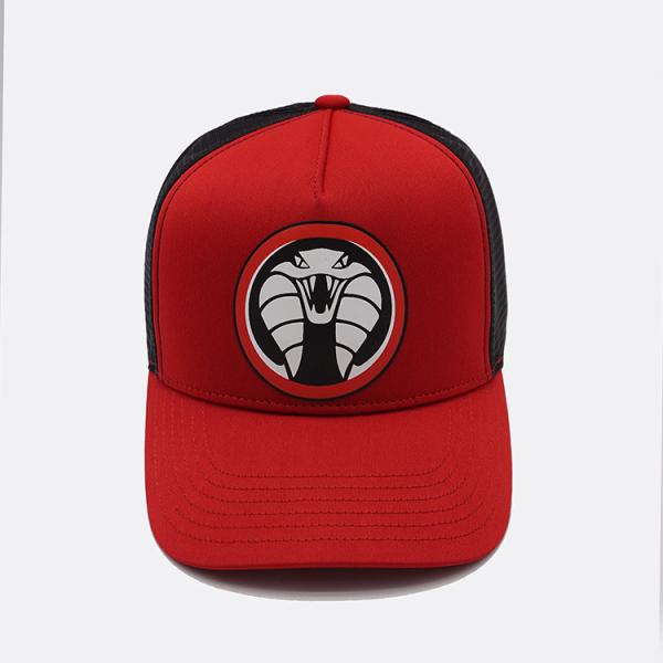 Chapeau de camionneur de panneau du classique 5 avec le bord incurvé Mesh Plastic Buckle Cap