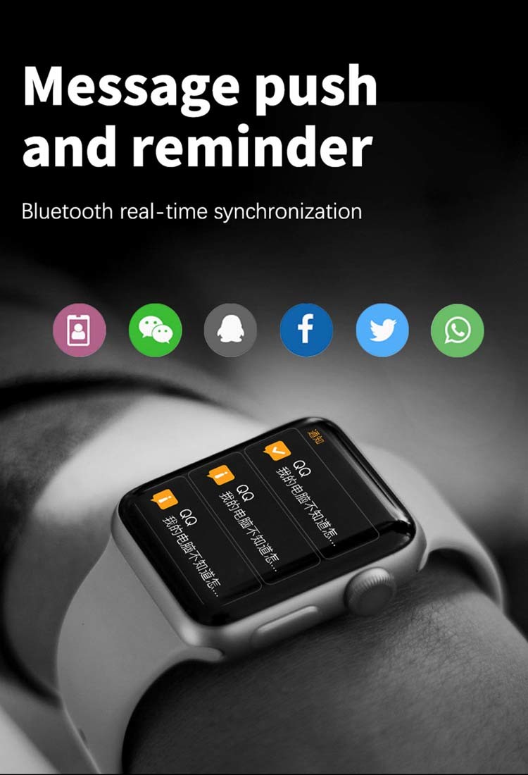 Звонок и текст дозора Bluetooth пинка черноты 64MB умные соединяют 1,9 дюйма
