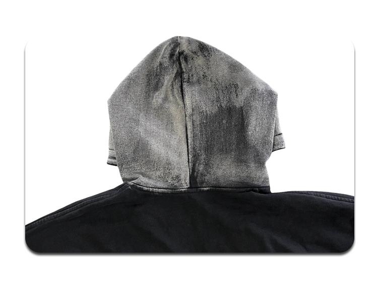 A528 Vintage Gradient Washed Hoodie Men Oversized Spray Fade Pullover Streetwear Hooded Sweatshirt