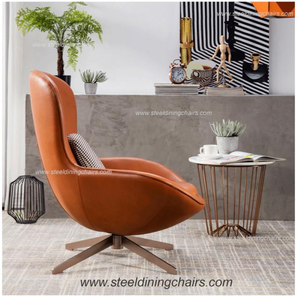 Fabric Covers Swivel Lounge Chair